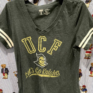 Women's League Collegiate UCF Lets Go Knights V-Neck T-Shirt Large